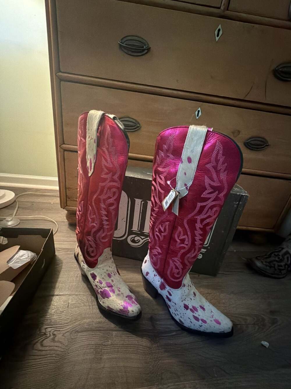Dingo Take No Bull Leather Snip Toe Cowboy Boots
